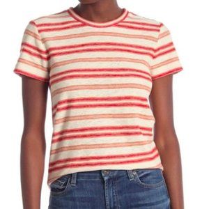 NWT $38 Madewell Hi-Fi Shrunken Tee in Vonda Stripe in Small!